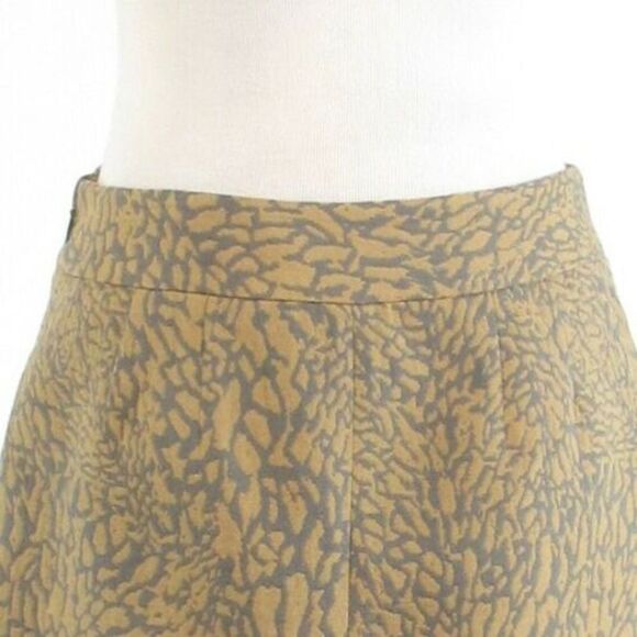 Beige gray abstract ANN TAYLOR LOFT A-line skirt 2 - Picture 2 of 13